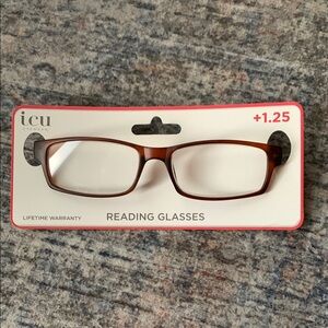 ICU Eyewear Brown Reading Glasses +1.25